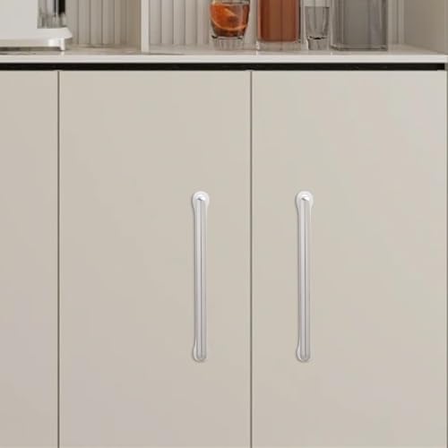 POVEFONK 10 Pack 5 Inch(128mm) Brushed Satin Nickel Kitchen Cabinet Handles Cabinet Pulls Sliver Drawer Pulls Kitchen Cabinet Hardware Kitchen Handles Drawer Pulls Dresser Handles by POVEFONK - Used condition - Image 5