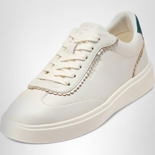 Cole Haan Cole Haan Women's Grand Crosscourt Arlowe Sneakers, Ivory Leather/Rainforest Leather, 11-B US