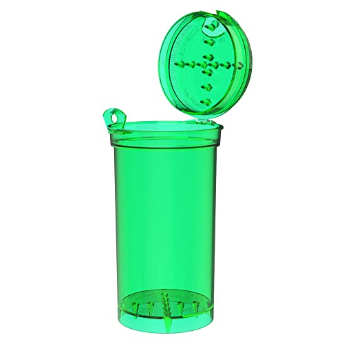 Rip N' Shred Pop Top Storage Container w/Built-In Grinder (Translucent Green, 225)