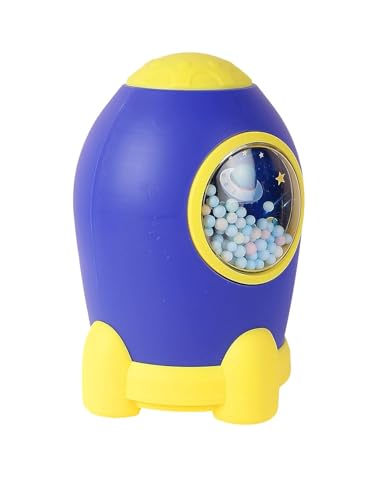 Image of Money Saving Bank with Coin Slot / /Creative Cartoon Design Money Bank / /Plastic Piggy Bank for Boys & Girls (Pack of 1) (Rocket - Blue)