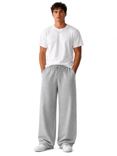 Image of Straight Wide fit Long Length Open Bottom Jogger for Men /Trending Multi Pocket Style, Relaxed Casual Pants for Men