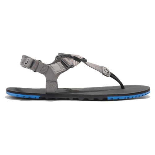 Xero Shoes Herren H-Trail Barfuß-Wandersandalen, Stahlgrau/Blau Iolith, 14