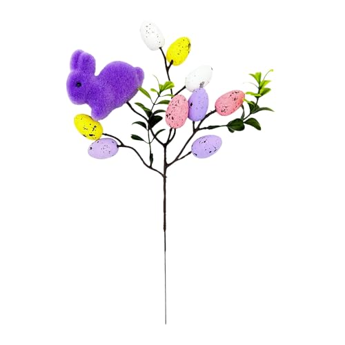 Limited+Time+Deal Decoraciones de huevos de Pascua, púas florales de huevos de Pascua, relleno de jarrón de Pascua, espuma de tallo de Pascua, púas de huevo, flores artificiales de primavera, huevos