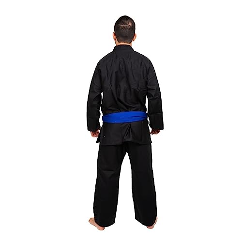 Kimono Adulto Reforçado Judo Jiu-Jitsu, Haganah, Preto, A2