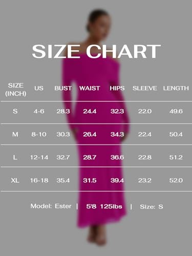 Image of REORIA Women's Off Shoulder Long Sleeve Bodycon Maxi Dresses