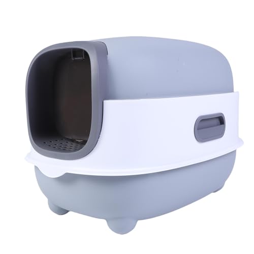 Caja de arena cubierta con control de olor para gatos extra grande miniatura 2