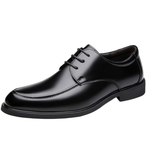 Men's Lace up Derby Dress Shoes Genuine Leather Business Formal Comfortable Soft Stylish Office Wedding Work Footwear