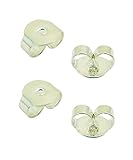 Ohrstecker Verschluss Silber 925 | 4 Stück Ohrringverschlüsse | solide Verarbeitung | Stecker Verschluss | Gegenstecker | Ohrring Stopper | Butterfly Verschluss | Ohrring Verschluss Silber
