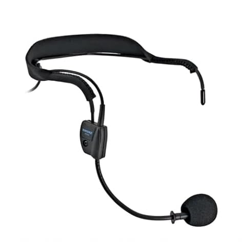 Shure WH20 Dynamiczny mikrofon słuchawkowy, przewodowy - wytrzymały, lekki, bezpieczny i dopasowany dla aktywnych użytkowników mikrofonów, instruktorów, muzyków, złącze XLR (WH20XLR)