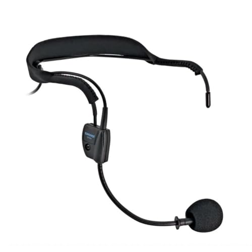 Shure WH20 Dynamic Headset Microphone (Wired) - Rugged, Lightweight, Secure Fit for Active Mic Users, for Instructors/Musicians, 3-pin Male XLR Connector with Detachable Belt Clip (WH20XLR) by Shure - Used condition - US$72.94