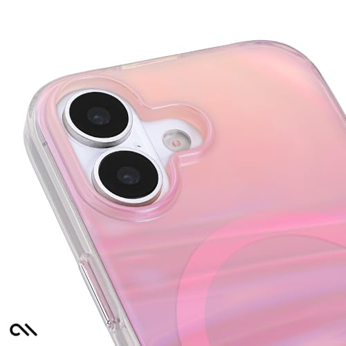 Image of Case-Mate Soap Bubble iPhone 17 Case - Peach Iridescent | Compatible with MagSafe - Stylish Phone Cover with 12ft Drop Protection - Premium Magnetic Phone Cover for iPhone 17