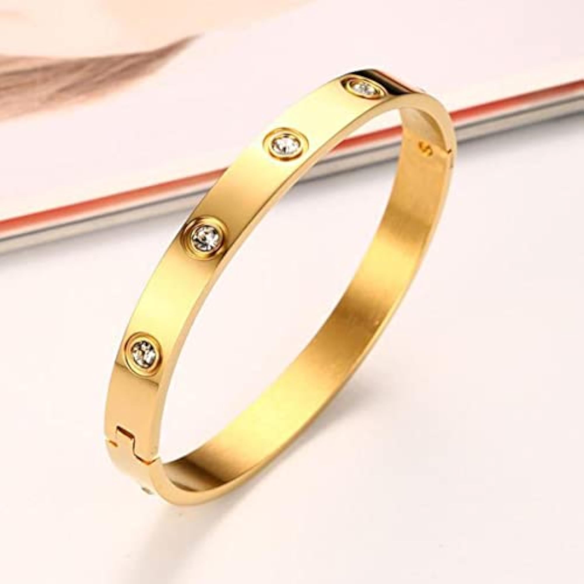 Contemporary Plated Love Bracelet