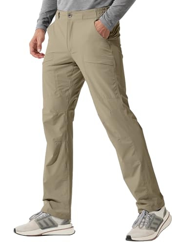 FREE SOLDIER Men's Outdoor Cargo Hiking Pants with Belt Lightweight...