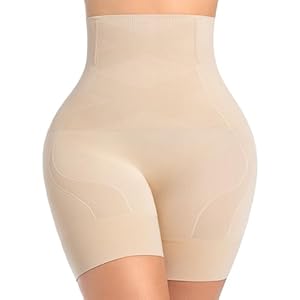 Faja moldeadora con control de abdomen para mujeres, shorts moldeadores de cintura alta sin costuras que levantan los glúteos y adelgazan los muslos para usar debajo del vestido