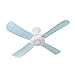Fan 4 łopatki wentylatora, mały wentylator sufitowy/domowy biuro, wentylator sufitowy, 8 W, niska moc 8 W, 1 prędkość wiatru, przenośny wentylator sufitowy, niebieski