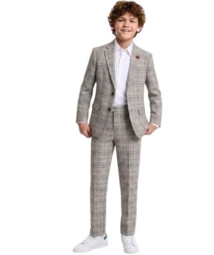 Kenneth Cole Reaction Boys Slim Fit Suit, Light Grey, 20R