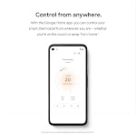 Google Thermostat Nest - Thermostat intelligent pour la maison - Programmation WiFi Thermostat - Charbon