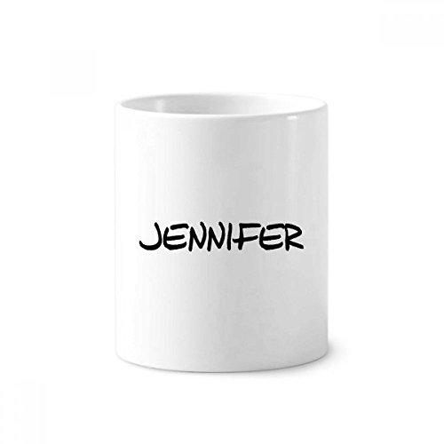 Mug Blanc Jennifer avec porte-stylo intégré en céramique de 350 ml