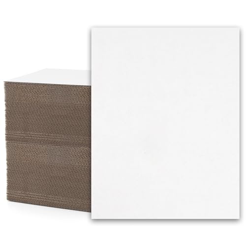 Image of Mat Board Center, 100 Pack 8.5x11 Inch Corrugated Cardboard Sheets