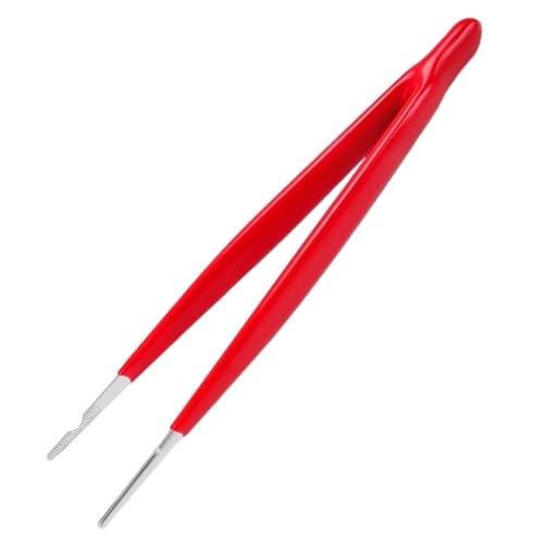 CHFYIJYHM Pęseta do usuwania włosów izolowana pęseta ze stali nierdzewnej 160 mm pęseta szpiczasta/łokciowa do płyty głównej komputera układy scalone narzędzia do naprawy lutowania pęseta