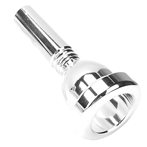 Boquilla de Trombón Tenor de Metal de 12,7 Mm 5G de Repuesto TR‑03, Produce una Voz Estable y Hermosa, Plateada, para Trombones Tenor (SILVER)
