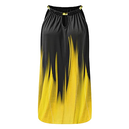 Vestido casual feminino para o verão, casual, sem mangas, midi, vestido frente única, vestido de sol