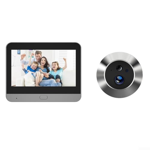 Apartment WiFi Türspion Kamera mit 4 3 Zoll Farbmonitor PIR-Bewegungssensor Gegensprechanlage mit Rauschunterdrückung