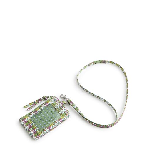 Premium Cotton Zip ID Pouch and Breakaway Lanyard Ribbon Plaid One Size