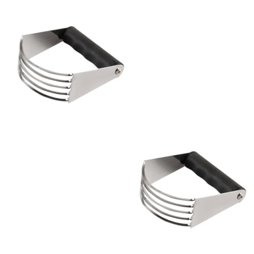 DECHOUS 2pcs Pastry Cutter Stainless Steel Mixer with Comfortable Grip Handle for Baking Cookies Cakes Muffins Professional Baking Tool for Easy Mixing and Cutting