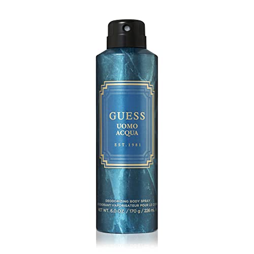 New For 2023 - Guess Uomo Acqua Deodorizing Body Spray For Men, 6.0 Oz. #TOP26