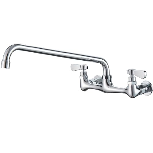 BATHLAVISH Utility Sink Faucet Wall Mount Commercial Kitchen 12 Inch