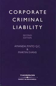Corporate Criminal Liability 0421894105 Book Cover