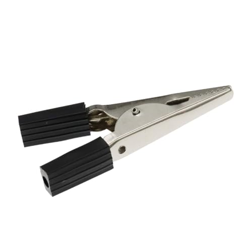 Pince de test en métal durable 50mm avec gaine isolée rouge et mâchoires ajustées pack de 10