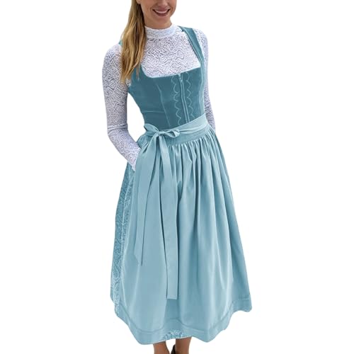 Robe traditionnelle élégante style dirndl avec corsage à nouer