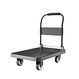 Dispose d'un matériau innovant antidérapant et résistant à l'usure qui offre 30 % de durabilité en plus par rapport aux matériaux traditionnels. La texture antidérapante de la plate-forme améliore la friction, empêchant les glissements pendant le transport. Ses propriétés résistantes à l'usure garantissent une durée de vie prolongée, ce qui le rend parfait pour une utilisation à haute fréquence, assurant fiabilité et sécurité pour vos tâches quotidiennes.