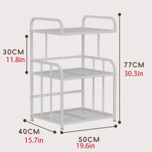 3-poziomowy metalowy stojak na drukarkę, stół do drukarki biurowej z półkami do przechowywania, wózek pod biurkiem, do drukarki, skanera termicznego i faksu, wszechstronne rozwiązanie do