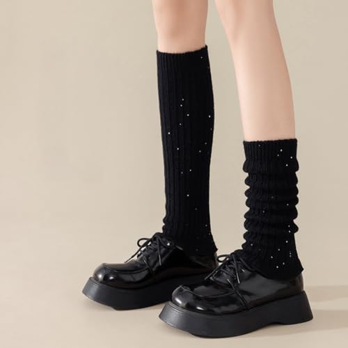 Image of Sequin Leg Warmers for Women Retro Fancy 80s Style Soft Leg Warmers for Winter