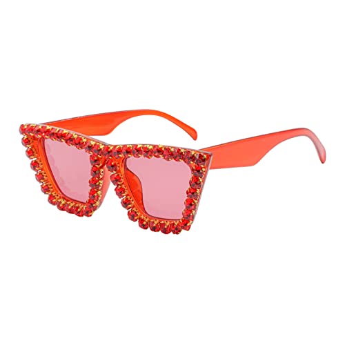 Image of Xpectrum Sparkly Diamond Sunglasses Bling Square Frame Festival Disco Rhinestone Accessories