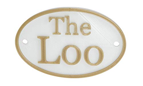 Medallurgy French The Loo Shabby Chic Toilet Door Sign Plaque For Restroom Bathroom Water Closet White & Gold #TOP3