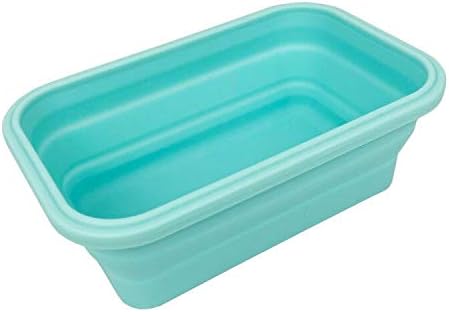 Miniatura 6 de CCyanzi Juego de 4 recipientes plegables para almacenamiento de alimentos, cuencos plegables de silicona con tapas herméticas, aptos para