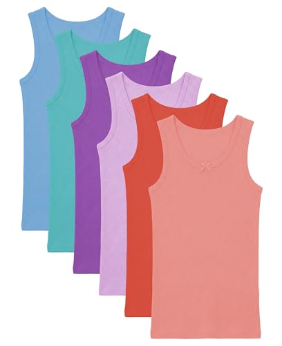Image of Andrew Scott Girls Camis & Tanks | 100% Cotton Tank Top Layering Undershirts | Multi Pack Colors