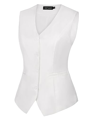 MINTLIMIT Waistcoat Vest for Women Fully Lined Button Down V Neck Formal Dressy Suit Vests with Pockets3