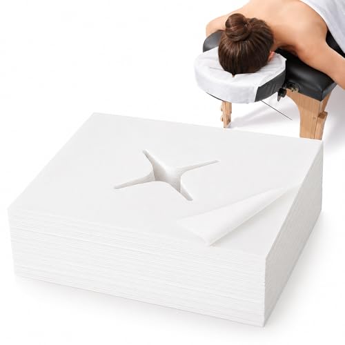 Serviettes nasales pour table de massage : Coussinets jetables visage 36x27 cm anti-traces
