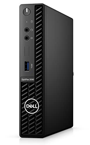 Image of Dell OptiPlex 3090 MFF Windows 10 Pro Business Micro Form Factor Desktop, Intel Hexa-Core i5-10500T up to 3.8GHz, 8GB DDR4 RAM, 128GB PCIe SSD + 1TB HDD, USB WiFi Adapter, RJ-45, Mouse and Keyboard