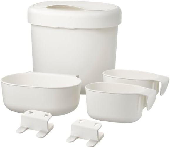 ÖNSKLIG stor baskets changing tbl set of 4, white