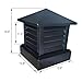 Square Chimney Cap 10 12 14 16 18 20 24 26in Villa Cowl Fireplace Chimney Cover with Tapered Top and Louvre Rainproof Chimney Cover for Outside Chimney Flue Aluminum Alloy Without Screws(13.8in)