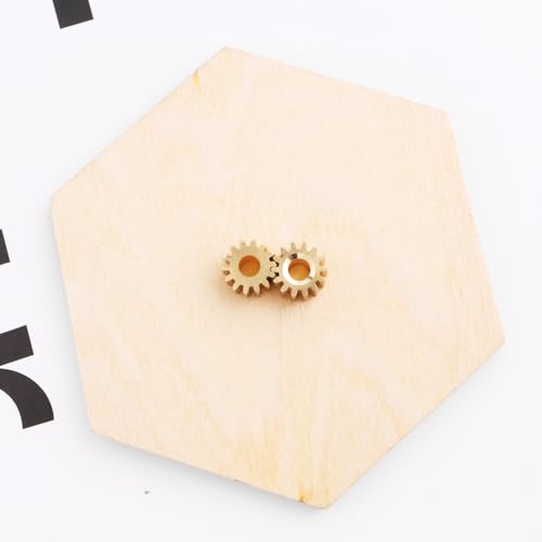 Image of The Lord of the Tools 20 Pcs 14 Teeth Motor Gears 0.5 Module Brass Gears Aperture 3.17mm Outer Diameter 8mm Thick 5mm for 3.17mm Motor Shaft RC Car Model DIY Robot