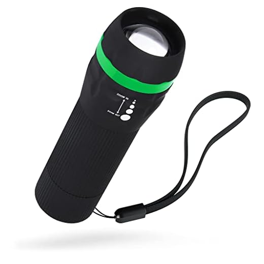 ABSINA Linterna LED pequeña y luminosa para niños - Mini linternas de mano con 60 lúmenes y 110m de alcance lumínico - luz enfocable con batería incluida