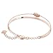 Swarovski pulsera Ginger, blanco, Baño en tono Oro Rosa