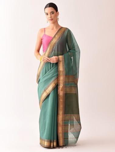 Jaypore maheshwari cotton silk saree – image 6
